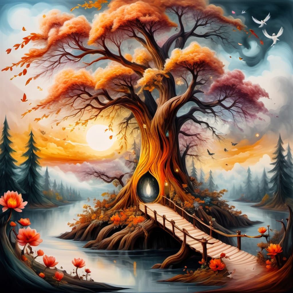 Whimsical Treehouse Sanctuary in Enchanted Forest