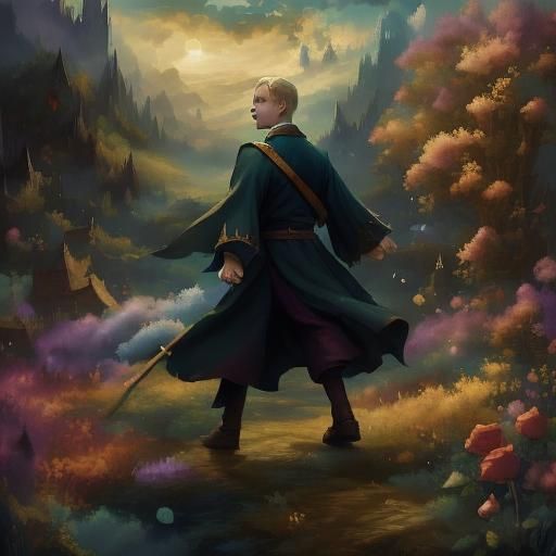 Draco Malfoy and Hermione in Rose Garden