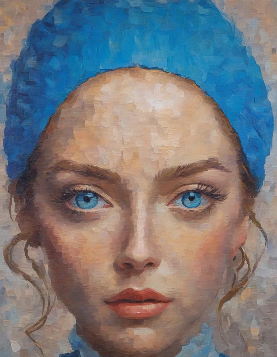 Post-Impressionist Woman in Van Gogh Style