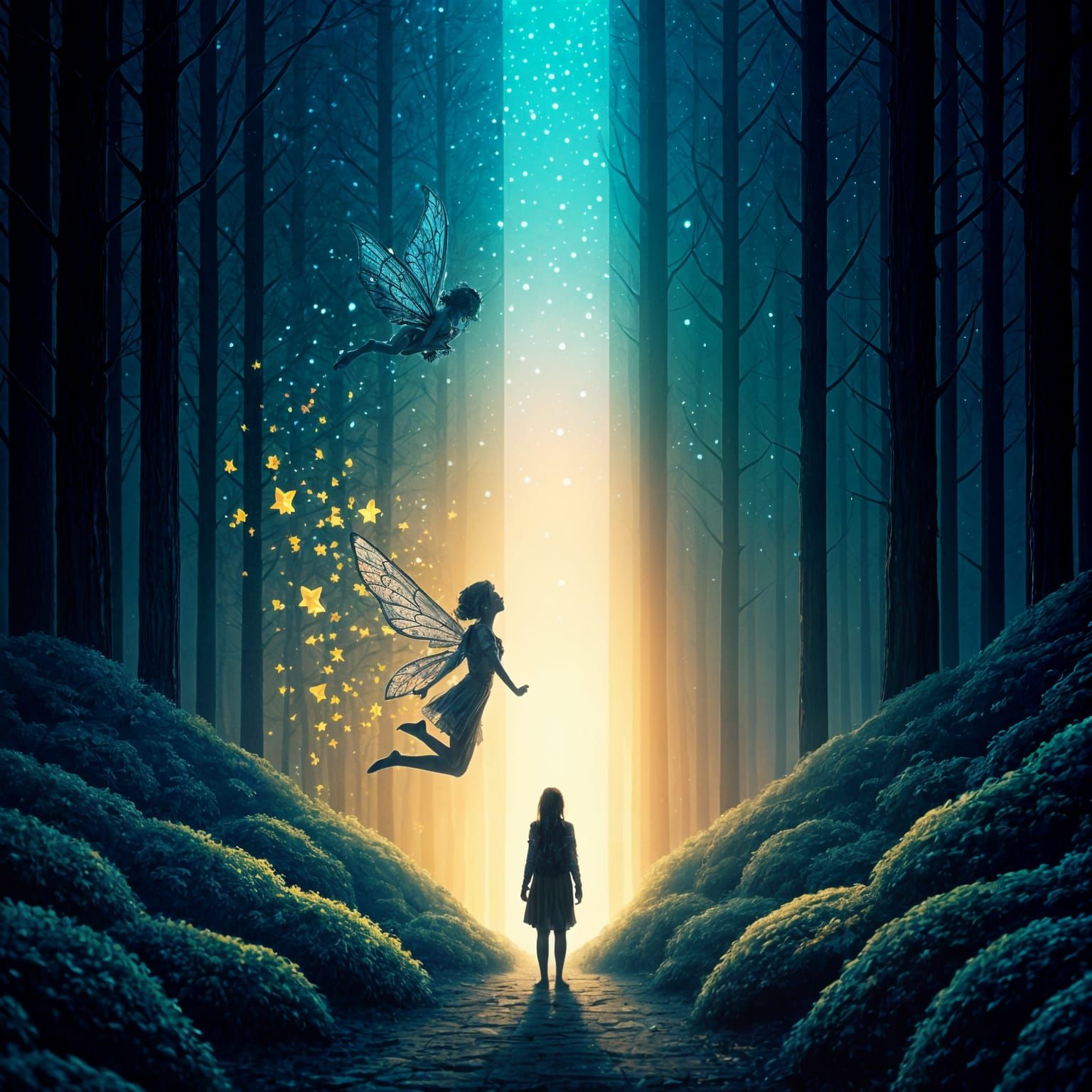 Fae Meet in Moonlit Hinterland