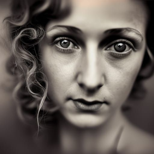 Striking Portrait of a 1920s Woman in Soft Focus