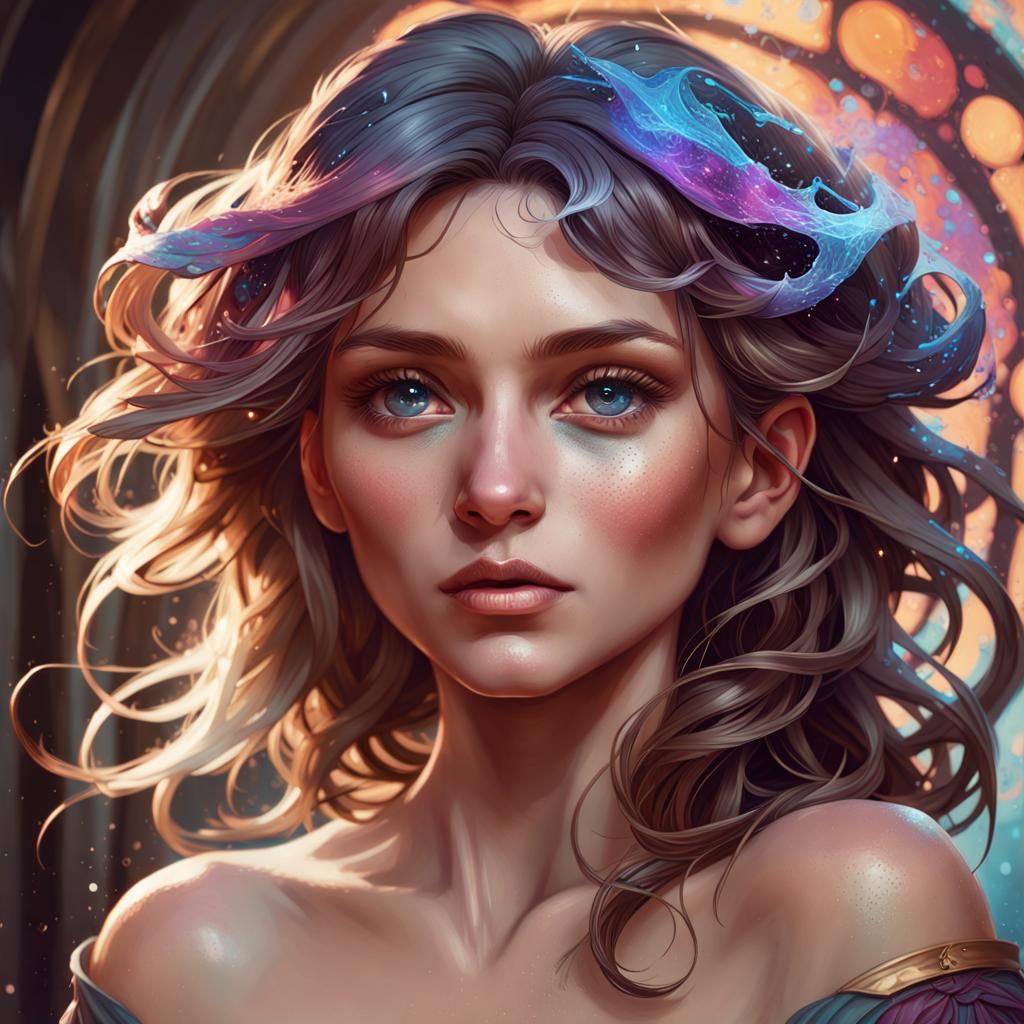 Enchanting Portrait of Magic in Digital Art Style