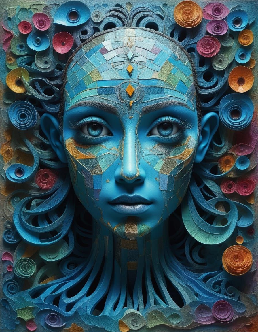 Abstract Expressionism Surrealism in Patchwork Style