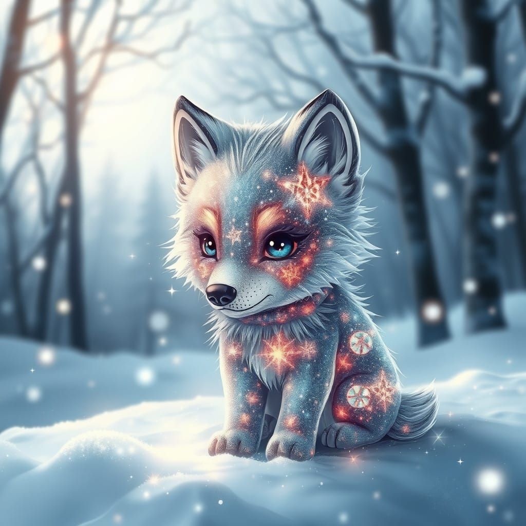 Chibi winter wolf