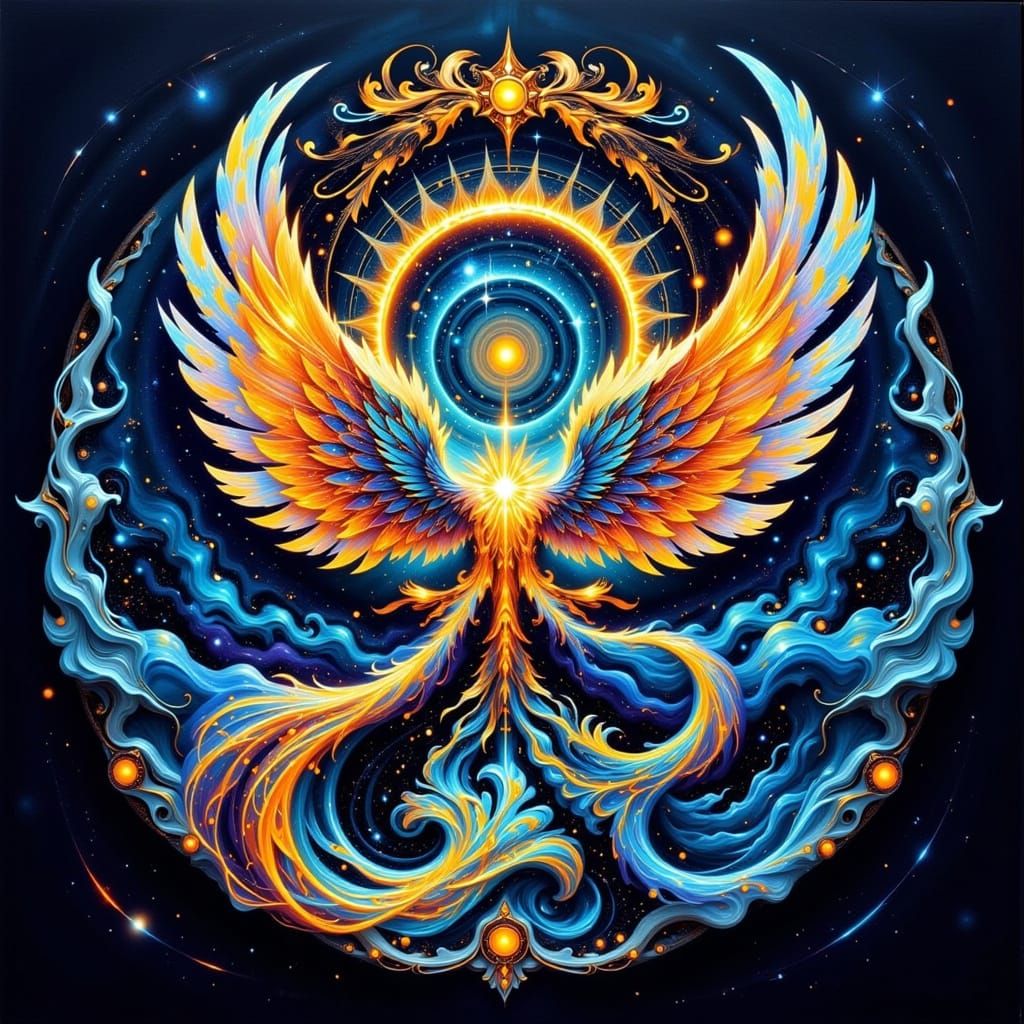 Horus Ascending Through a Cosmic Vector Fractal