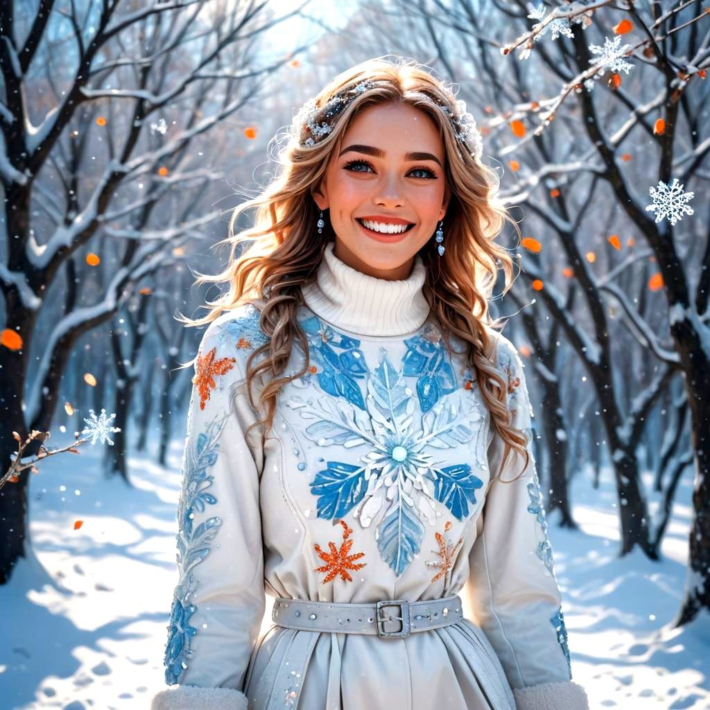 Stylish White Outfit with Cool Eyes: Fantasy Art