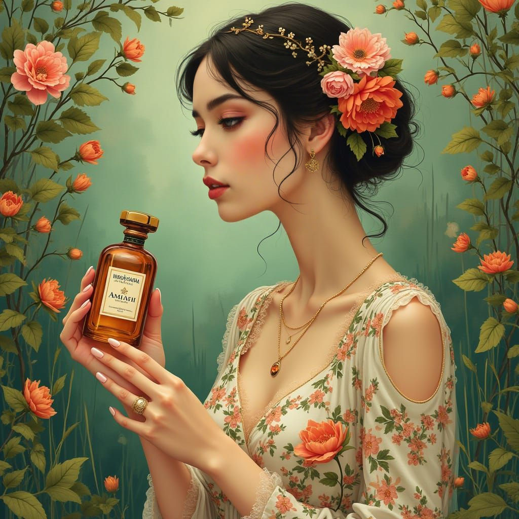 Natural Perfume Bottle: Minimalist Design