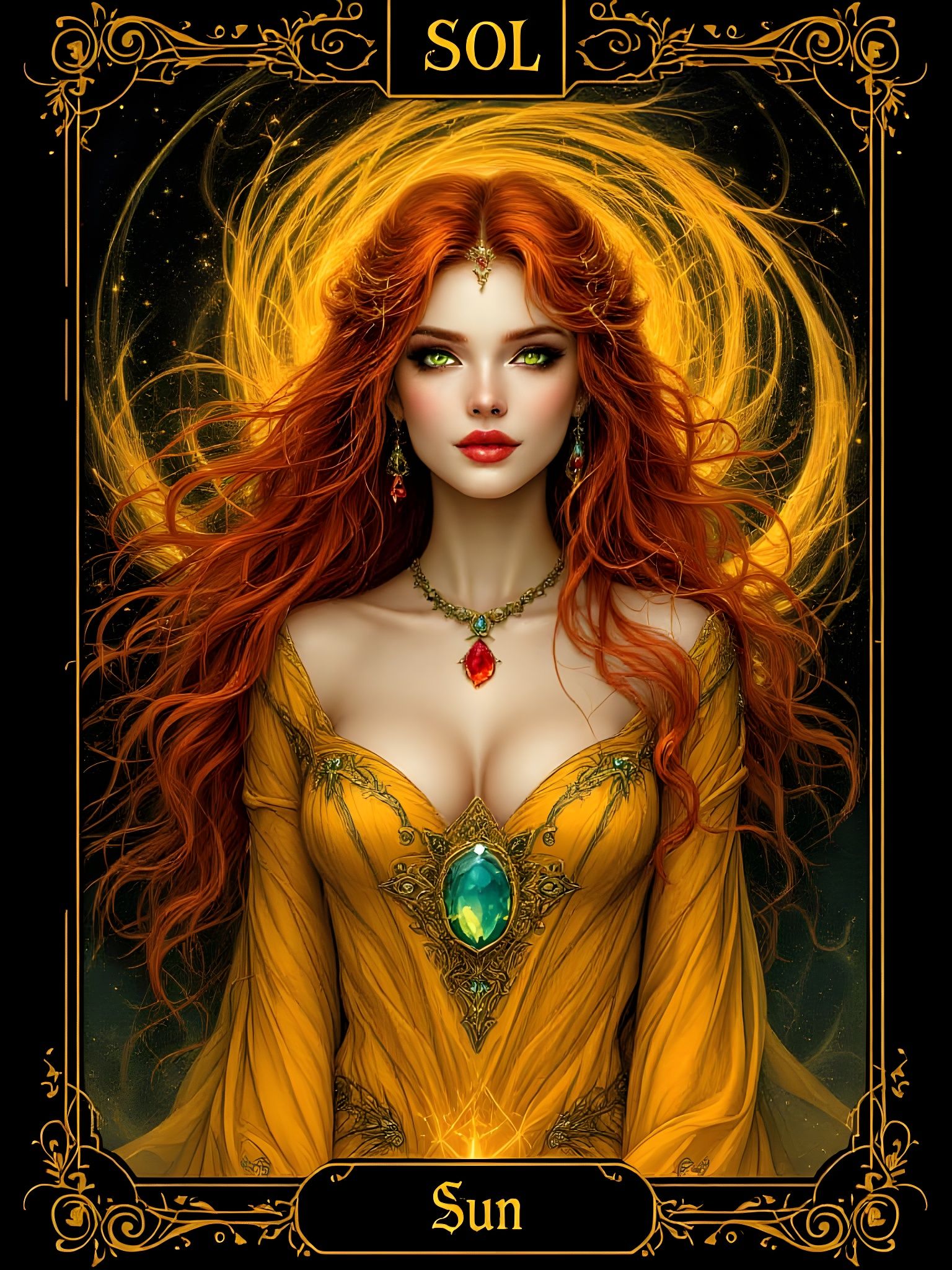 Norse Goddess Shines in Cinematic Tarot Card Scene