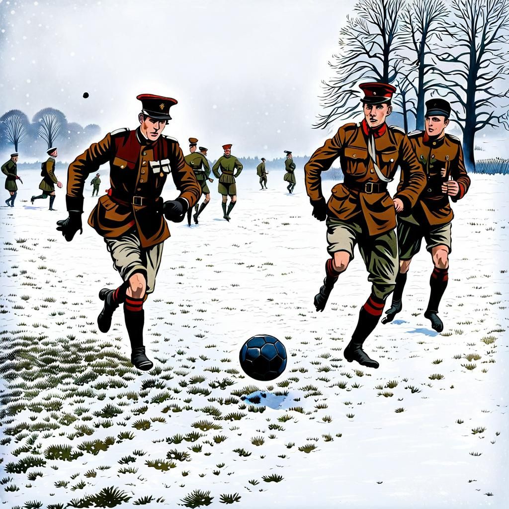 World War 1 Christmas Truce Soccer Game