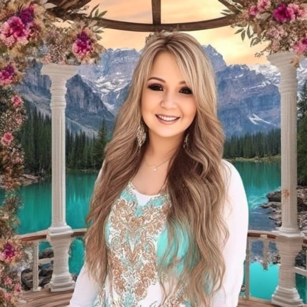 Beautiful Girl Portrait in Watercolor Style