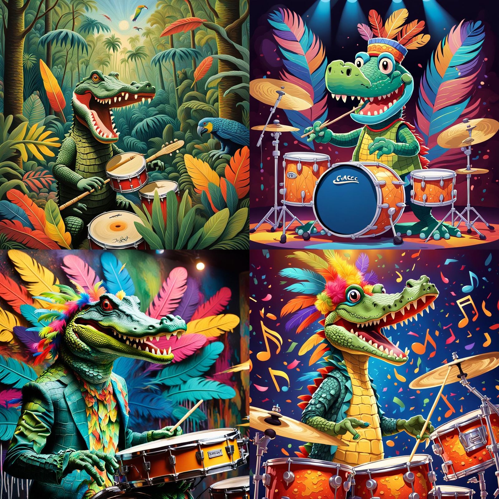 Bird-Beaked Crocodile Drummer
