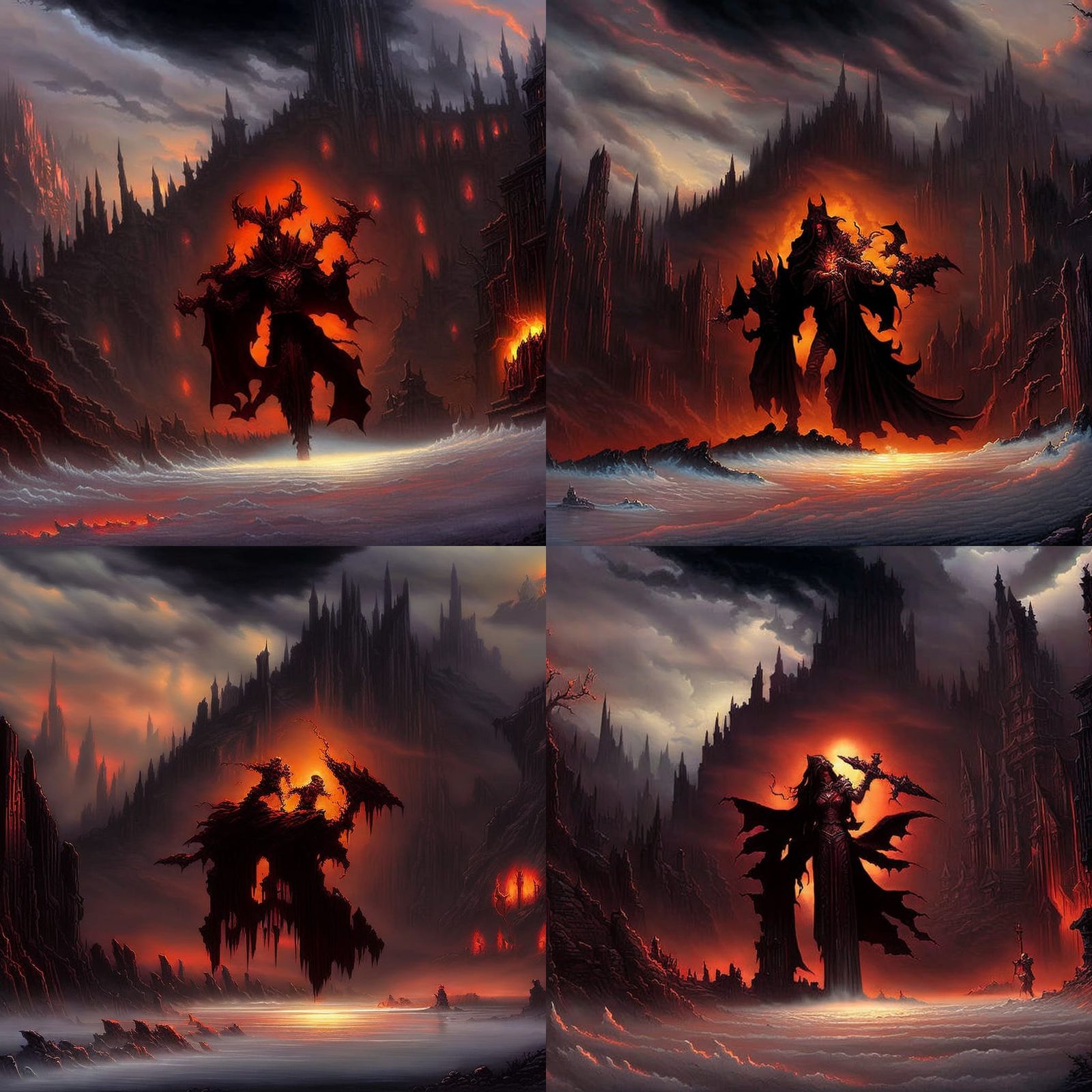 Sinister Hellscape: Dark Fantasy Illustration