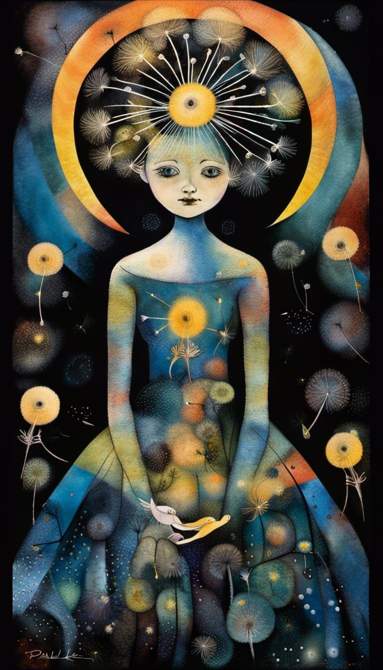 Fairies Dancing in Dandelion Dreamscape