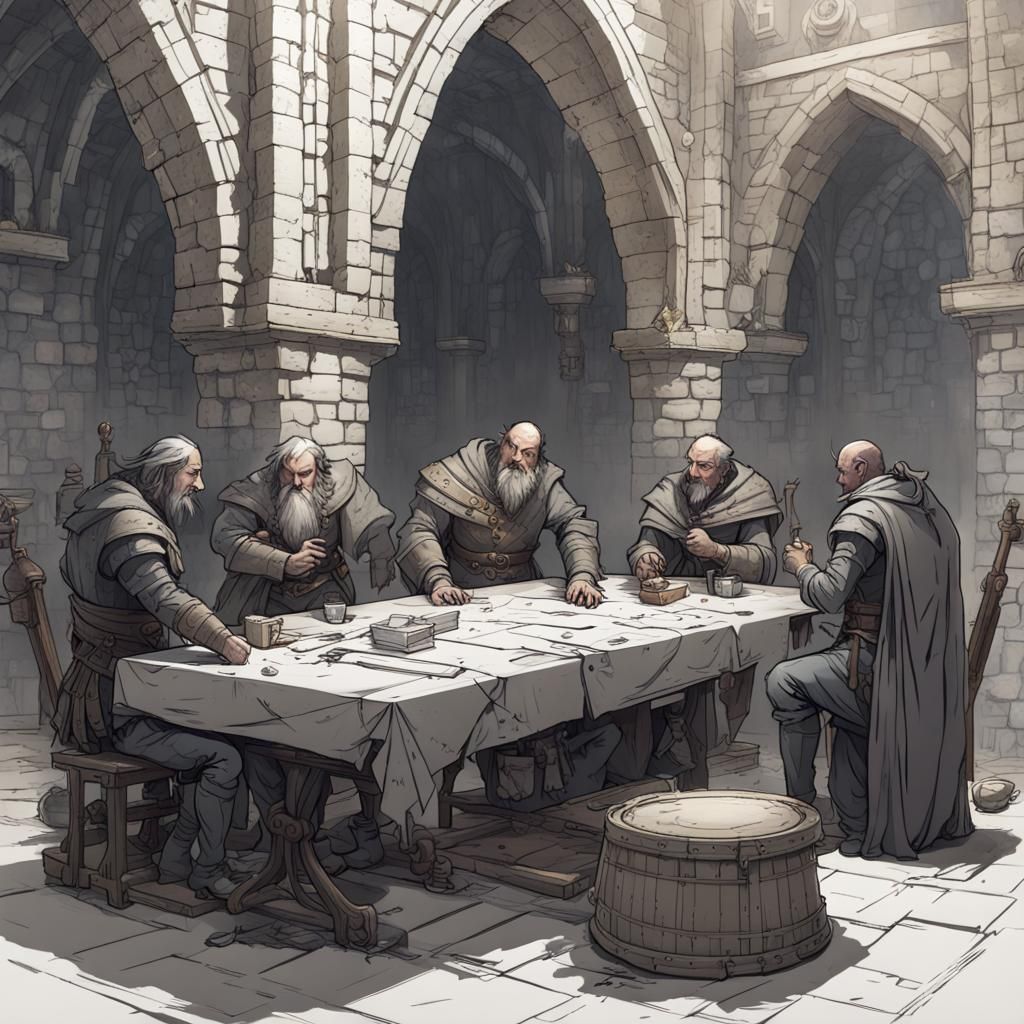 Dungeon Master Confronts Adventurers in Treasure Room