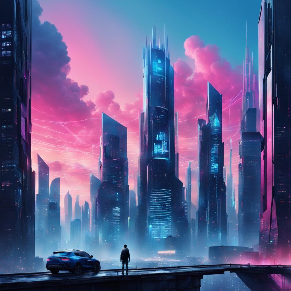 Cyberpunk Metropolis Unfolds in Vibrant Photorealism