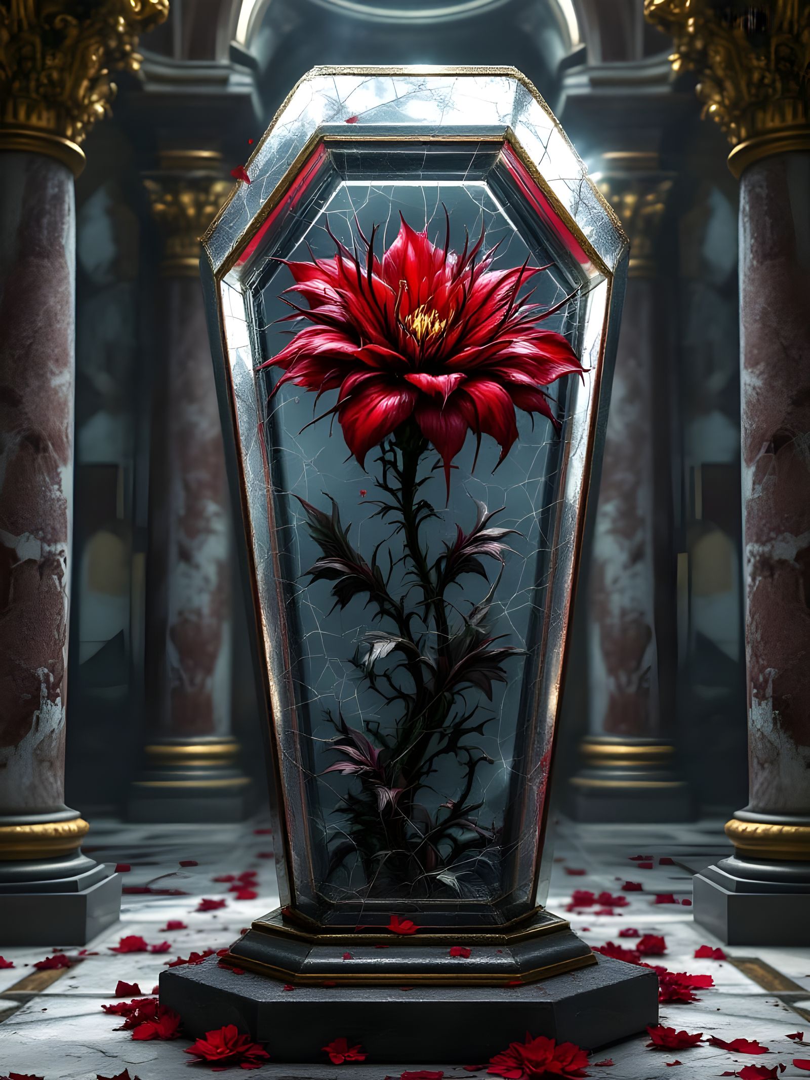Venomous Blossom in a Glass Coffin