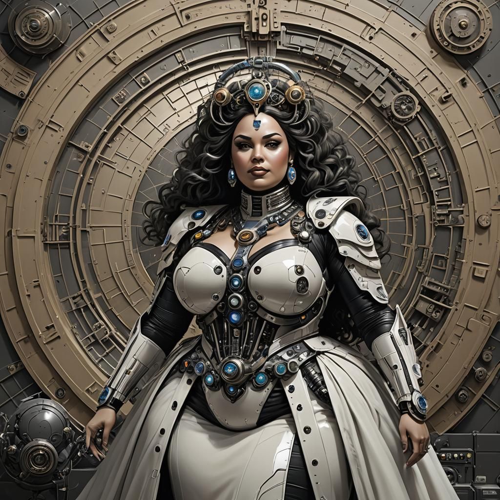 Super-Villainess on Bridge: Comic Book Style