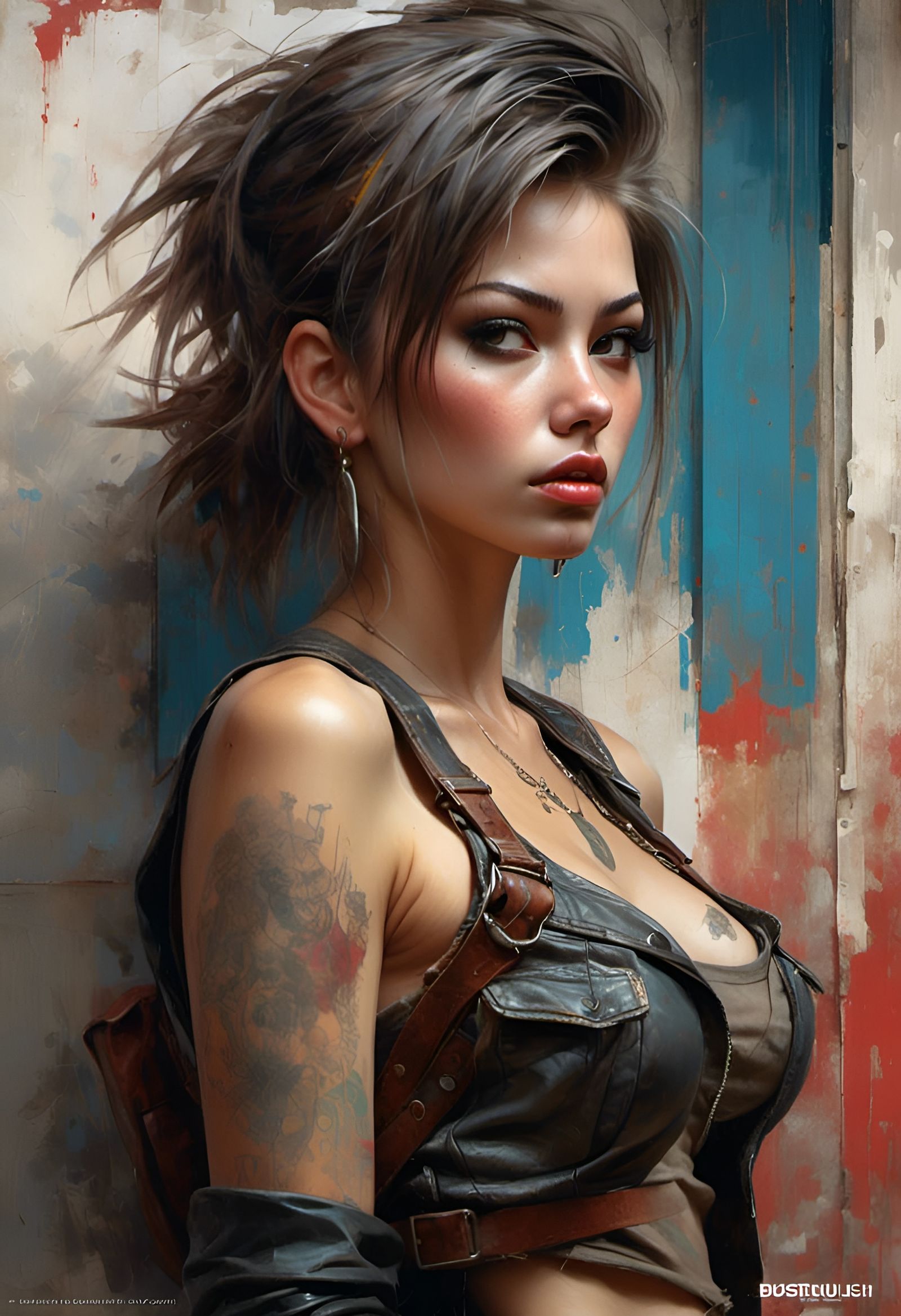 Tracer from Overwatch as Punk Delinquent, Digital Art