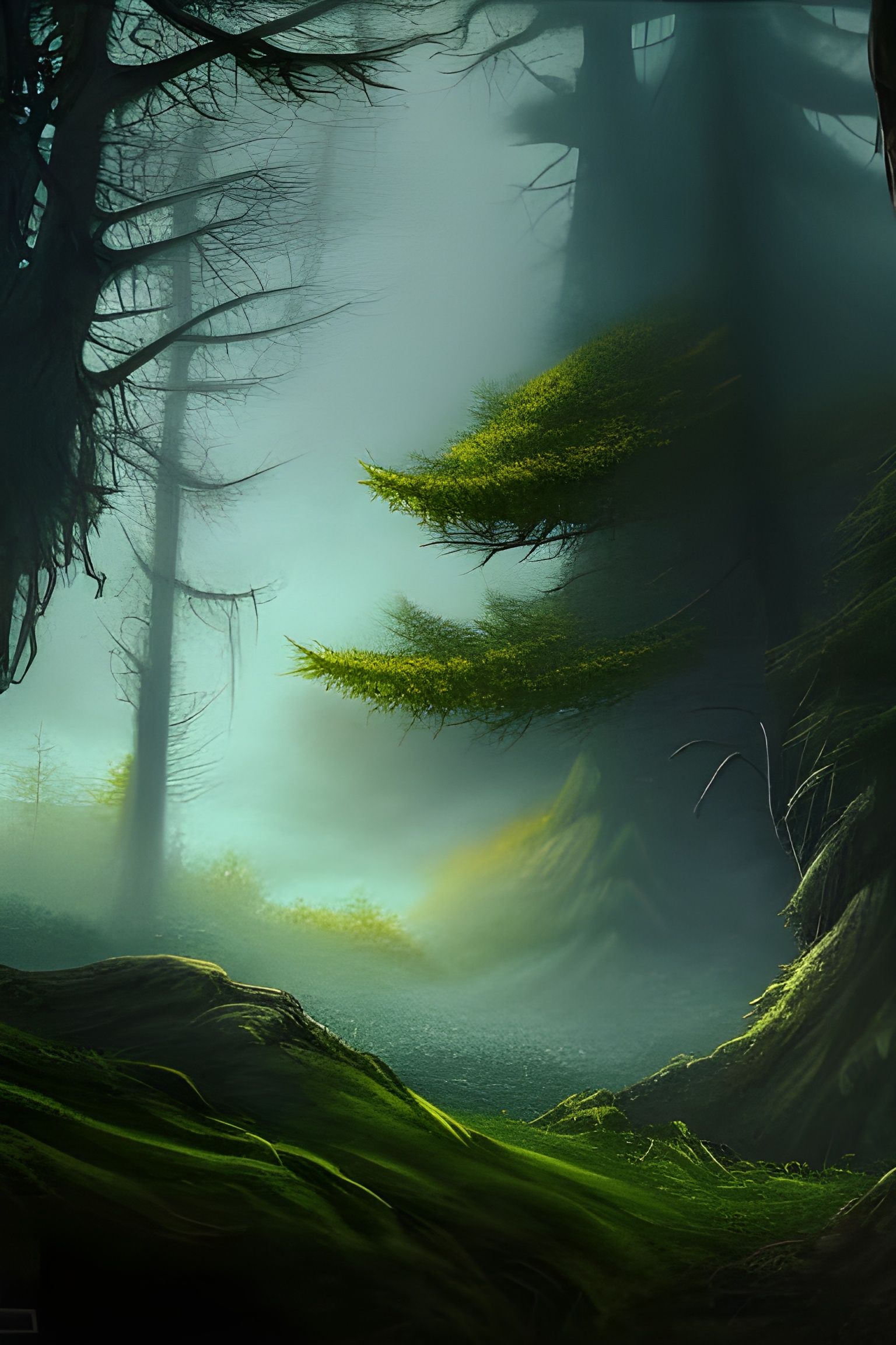 Sinister Carpathian Forest in Dark Fantasy Style