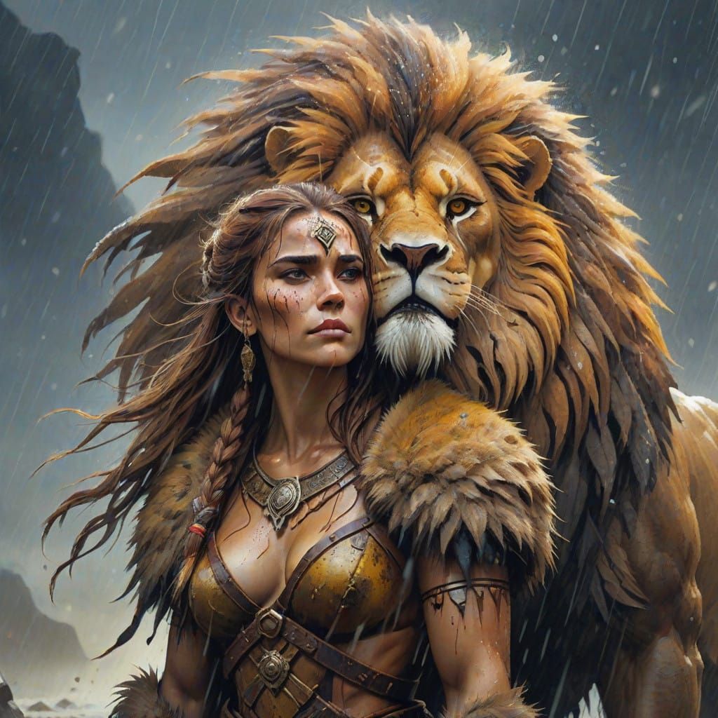 The barbarian and the lion king