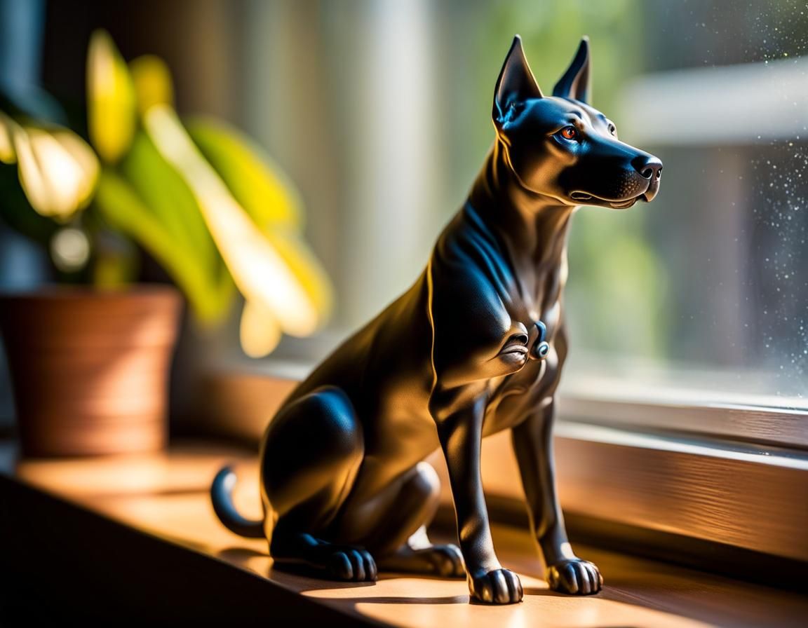 Thai Ridgeback Figurine Still Life, Anime Art