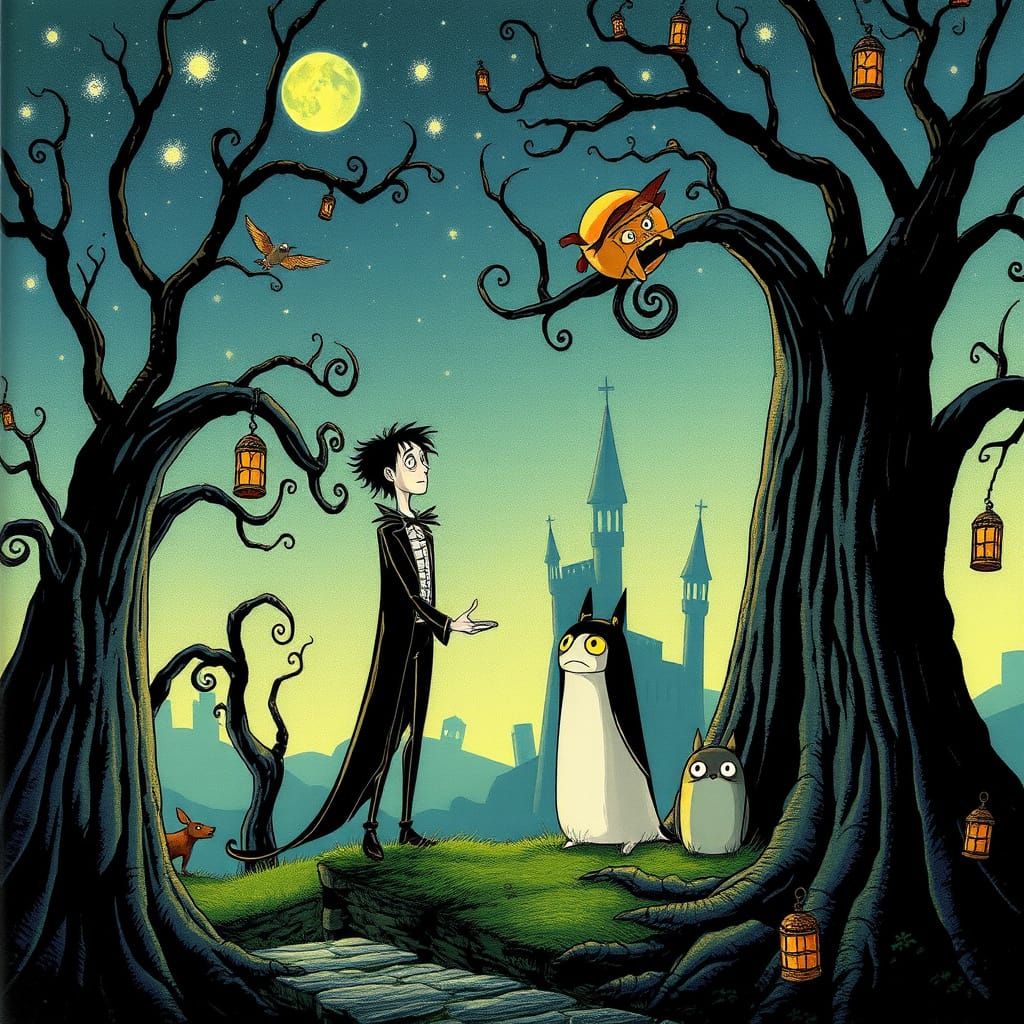 Whimsical Character in Stop-Motion Animation Style