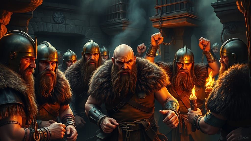 Viking Warriors Break Free from Dungeon Chains in Epic Cinem...