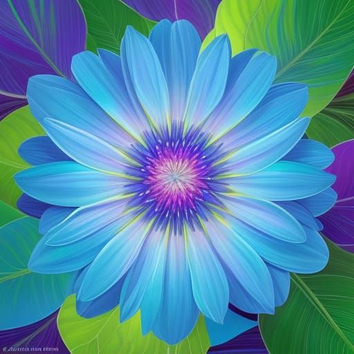 Vibrant Hyperrealistic Floral Concept Art