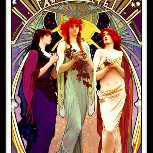 The Fates: Art Nouveau Daughters of Nyx