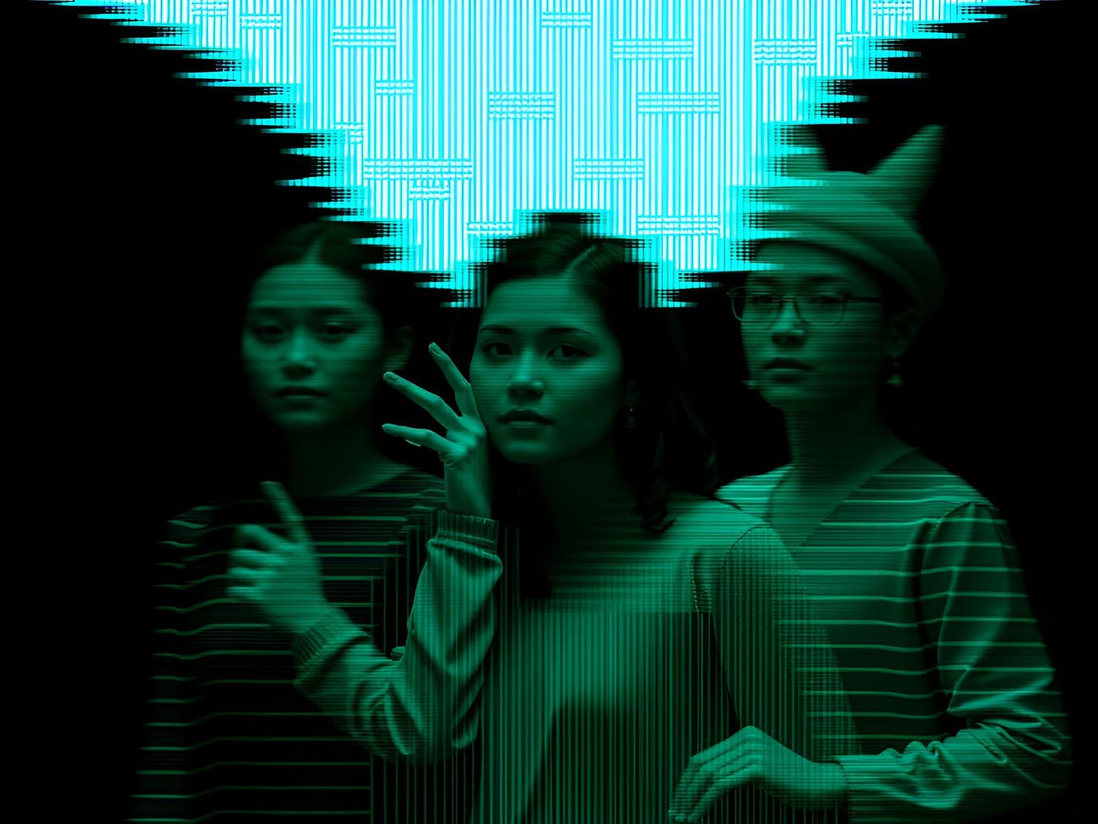 Complex Layered Pattern with Multiple Figures