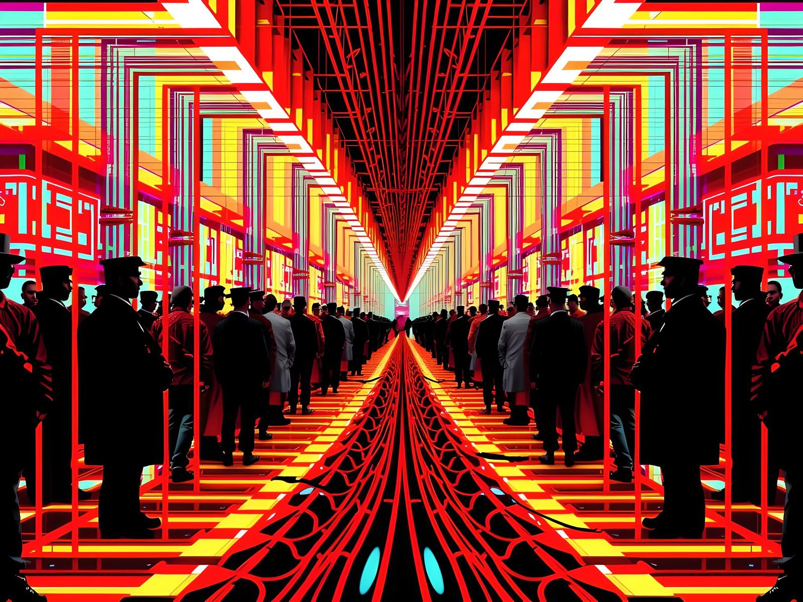 Evolving Abstract Patterns on Layered Screens