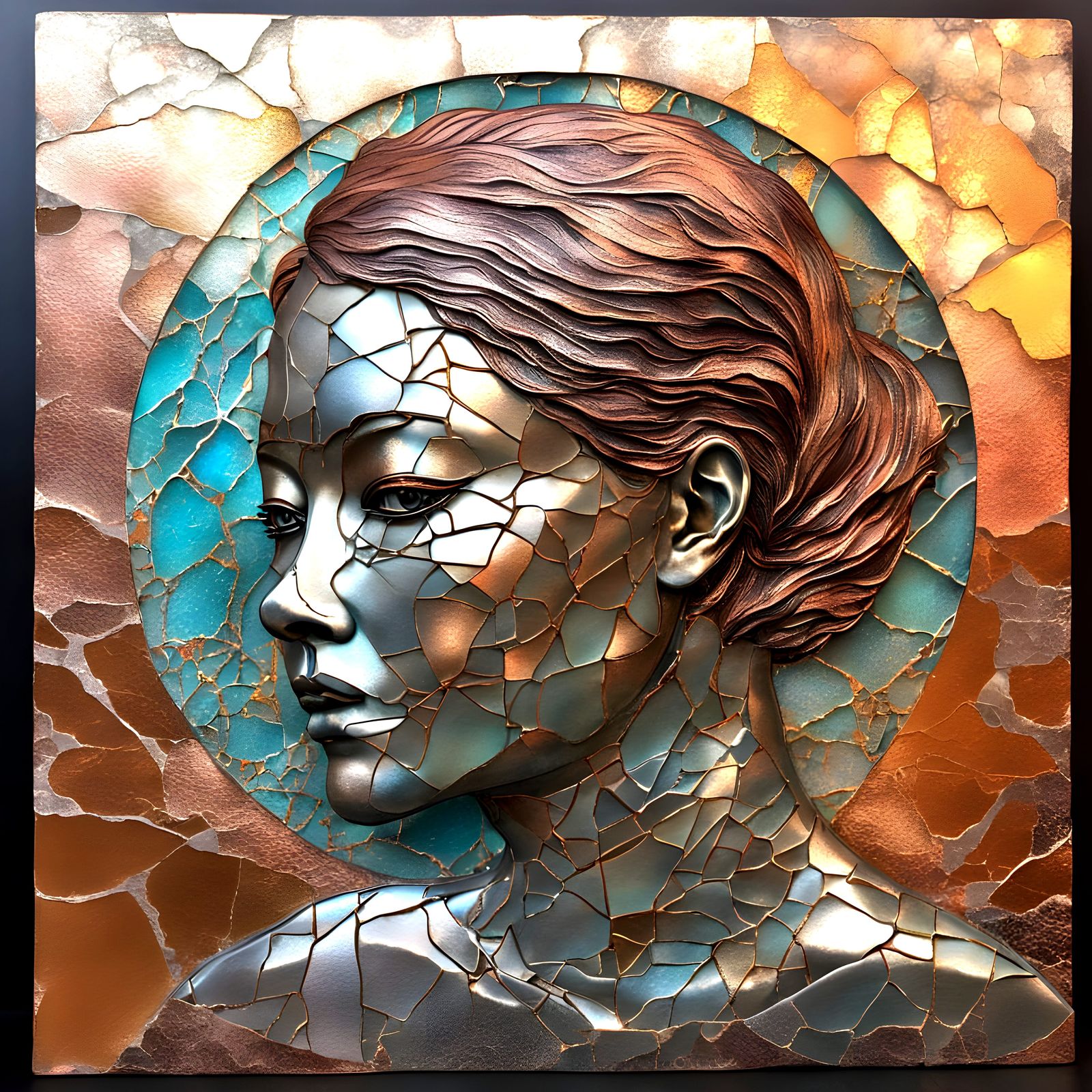 Luxurious Silver Goddess in Opalescent Glory