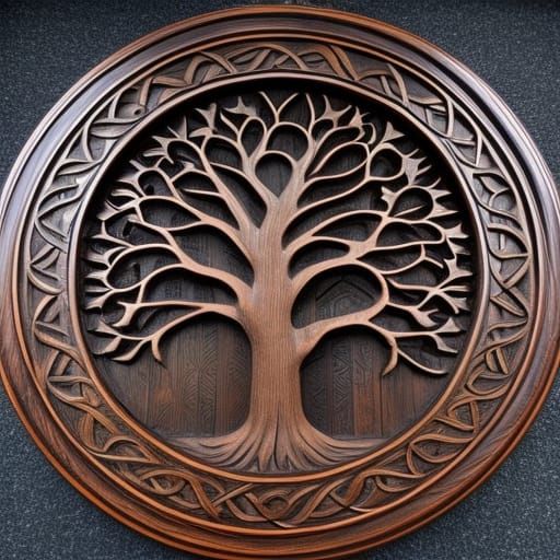 Hyperrealistic Carving of the Tree of Life