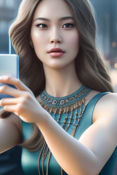 Taking a Selfie, But Looking Elsewhere...