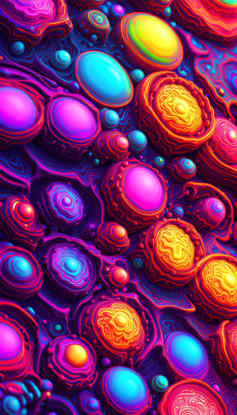 Holographic Interference Patterns in Neon Glitchcore Style