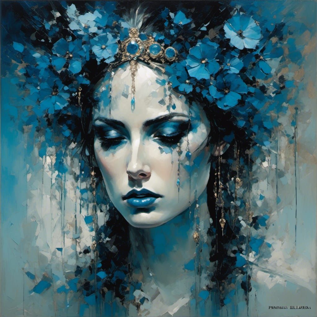 Portrait of a Sad and Depressed Woman