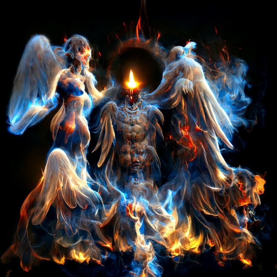 Demon Angel Transformation: Light and Fire in Ethereal Fanta...