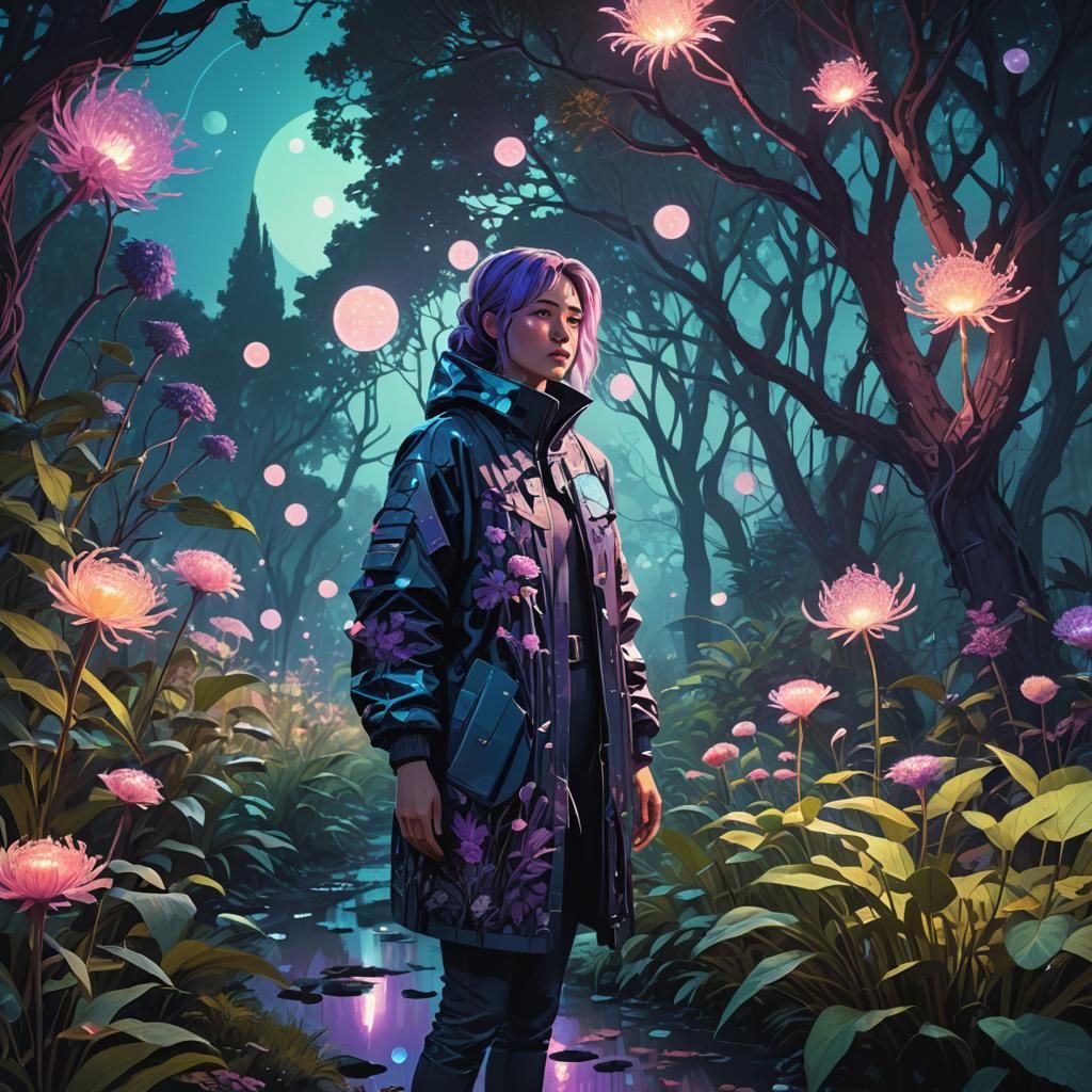 Futuristic Seed Clothes in Botanical Garden