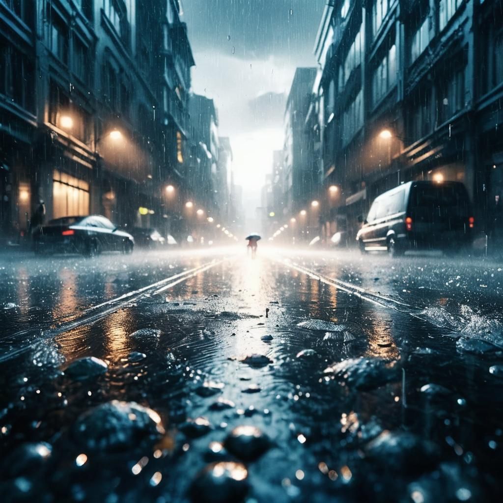 Cinematic Rainy City Night