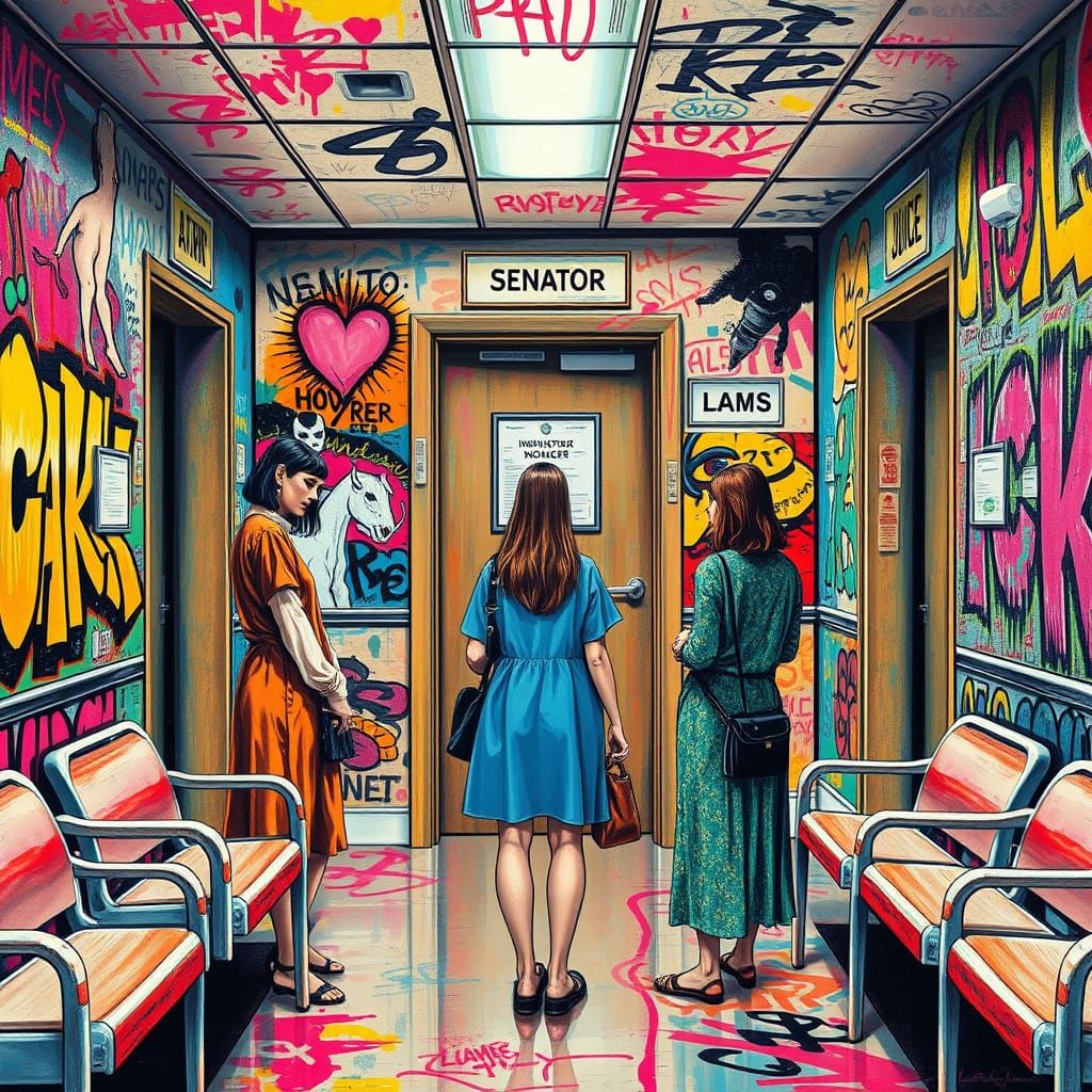 Women in Waiting Room Confront Senator in Hospital Hall