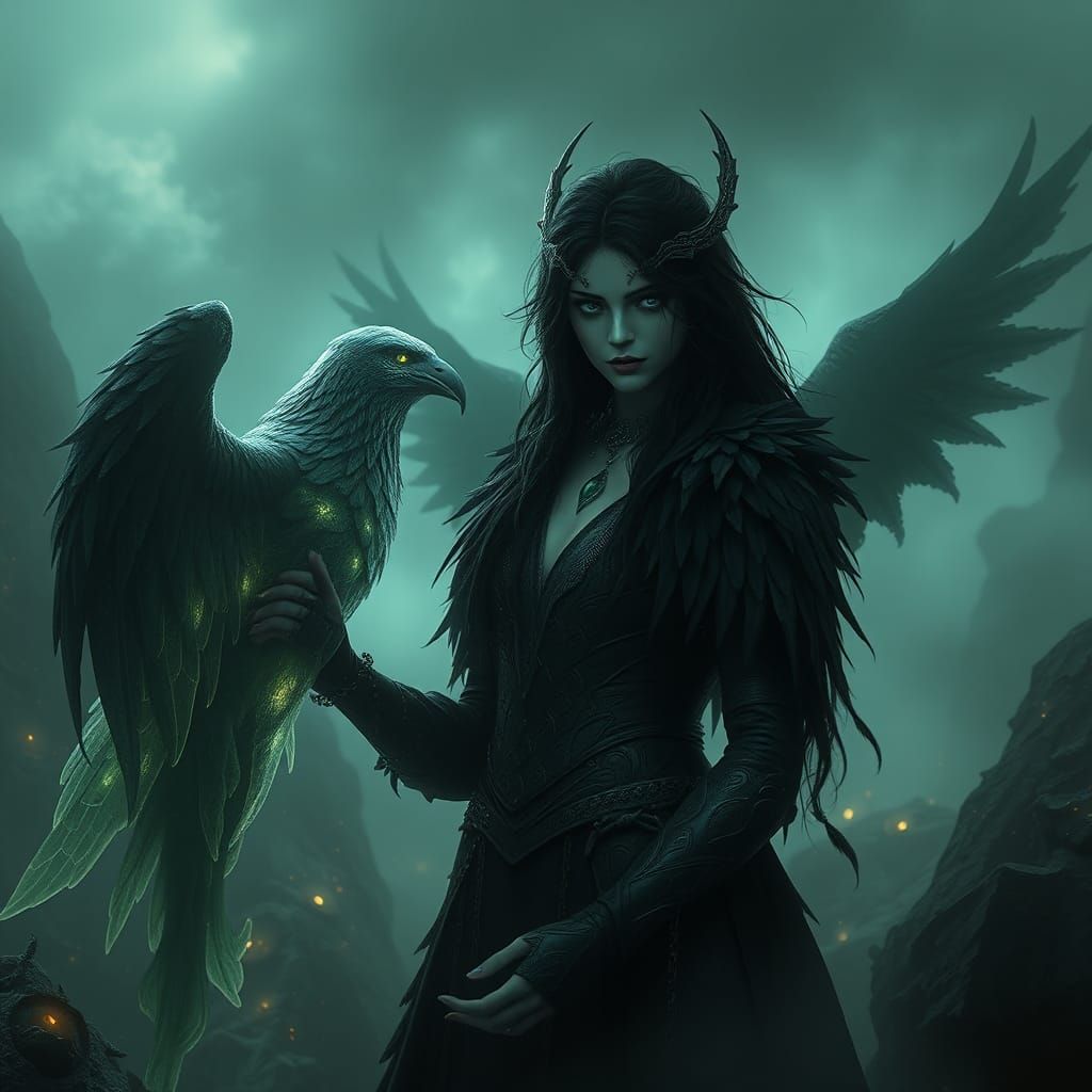 Morrigan and Banshee: Dark Fantasy Concept Art