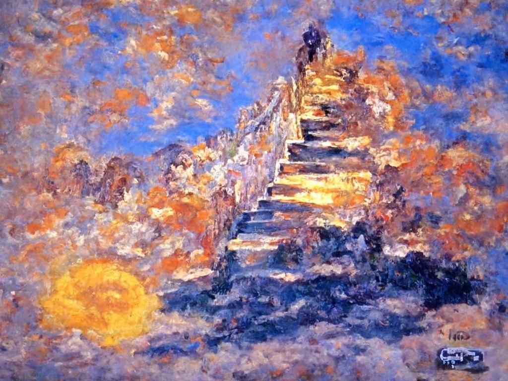 Stairway to Heaven as Impressionist Painting