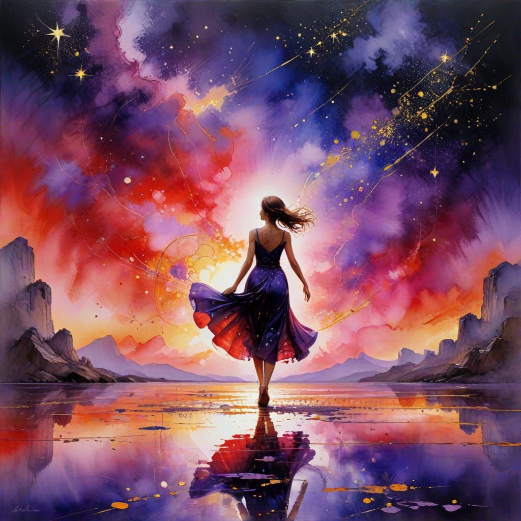 Vibrant Disco Scene in Vintage Oil Painting Style