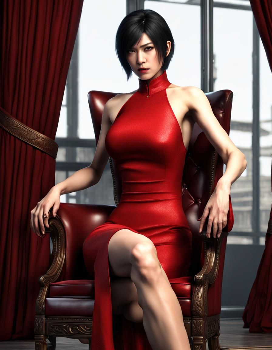 Ada Wong in Red Dress, 8K Ultra HD