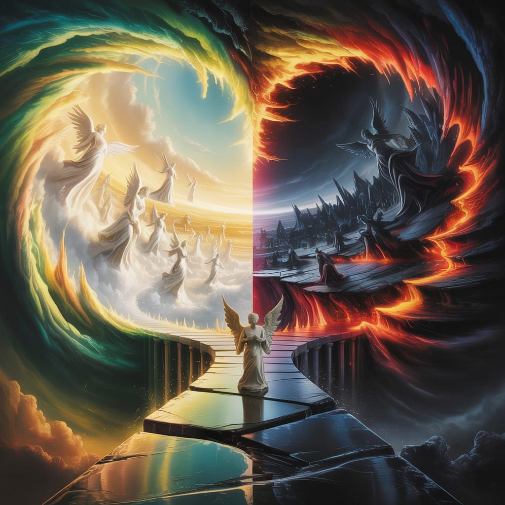 Dramatic Vortex Dividing Heaven and Hell