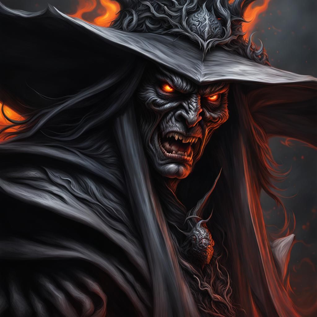 Detailed Horror Image of a Demon Lord