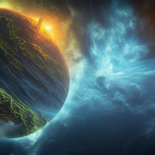 Earth from Space: A Detailed Matte Painting