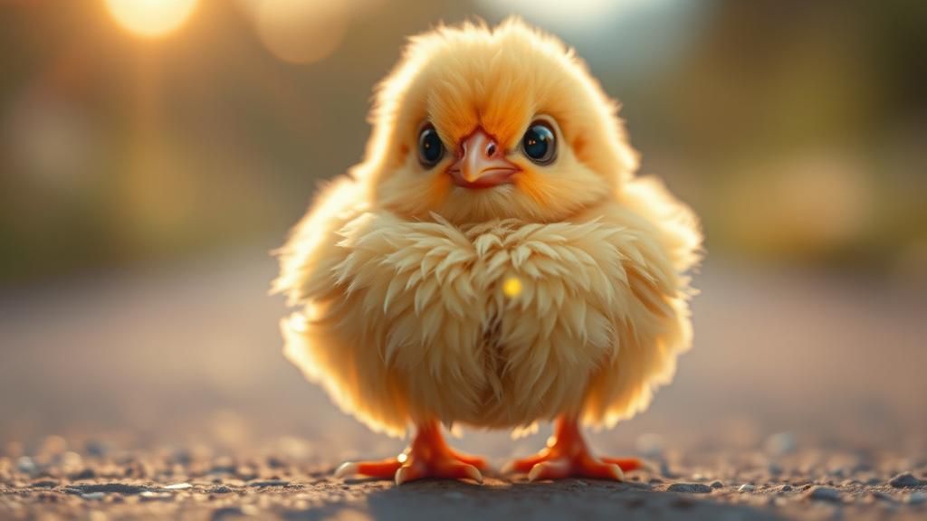 Enchanted Chick in Magical Forest, Miyazaki-esque