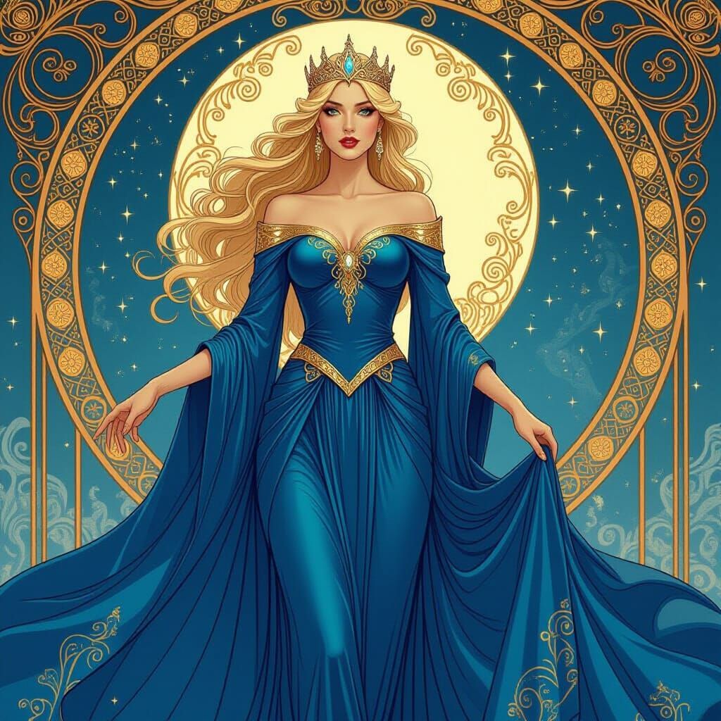 Queen of Valhalla in Art Nouveau Style