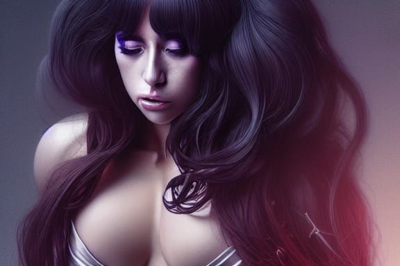 Goddess Lady Gaga as Anime Bodybuilder